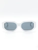 Linda Farrow x The Attico lunettes de soleil rectangulaires Blake - Blanc