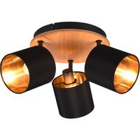 LED Plafondspot - Plafondverlichting - Trion Torry - E14 Fitting - 3-lichts - Rond - Mat Bruin - Aluminium - thumbnail