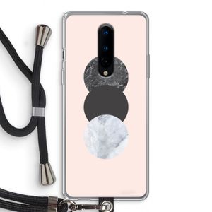 Marmeren cirkels: OnePlus 8 Transparant Hoesje met koord