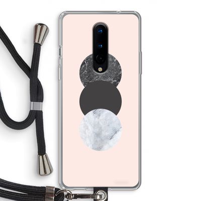 Marmeren cirkels: OnePlus 8 Transparant Hoesje met koord