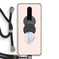 Marmeren cirkels: OnePlus 8 Transparant Hoesje met koord