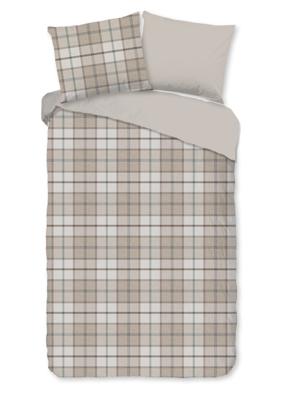 Good Morning Dekbedovertrek "geruite print" - Zand - (140x200/220 cm) - Katoen Flanel Good Morning Dekbedovertrek "geruite print" - Zand - (140x200/220 cm) - Katoen Flanel