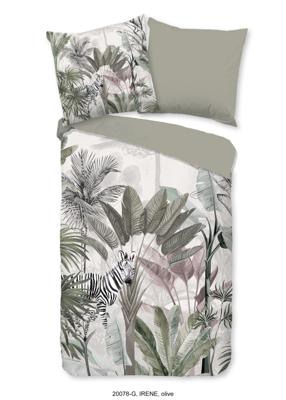Good Morning Dekbedovertrek "jungle print" - Groen - (155x220 cm) - Katoen