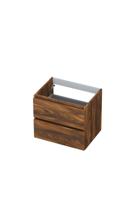 Onderkast INK 2 laden greeploos met houten keerlijst 60 cm x 45 cm x 52 cm Noten 1257107