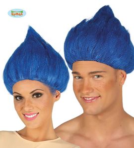 Trol pruik blauw