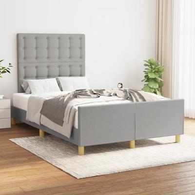 Bedframe zonder matras 120x200 cm stof lichtgrijs