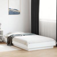 Bedframe bewerkt hout wit 75x190 cm