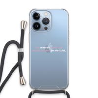 uw waarde daalt niet: iPhone 13 Pro Transparant Hoesje met koord