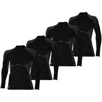 Heatkeeper Thermoshirt Lange Mouw Heren Premium 4-pack Zwart Melange-L