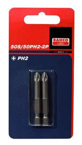Bahco x2 bits ph2 50mm 1/4" dr standard. | 59S/50PH2-2P