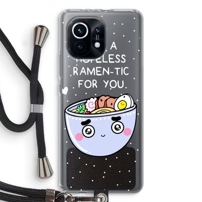 I'm A Hopeless Ramen-Tic For You: Xiaomi Mi 11 Transparant Hoesje met koord
