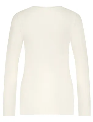 Ten Cate Secrets Onzichtbaar ondershirt dames lange mouw - Naadloos - S - Wit - S - S - S - S - S - S - S - S - S - S - S - S - S - S