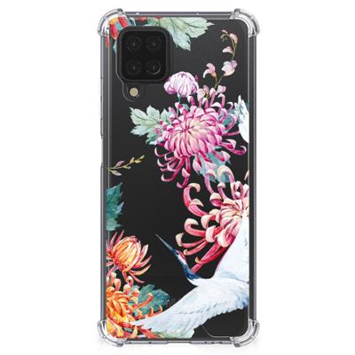 Samsung Galaxy A12 Case Anti-shock Bird Flowers Samsung Galaxy A12 Case Anti-shock Bird Flowers