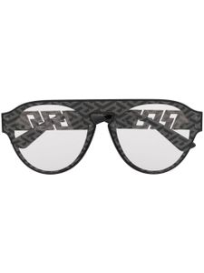 Versace Eyewear lunettes de soleil à motif Greca - Noir