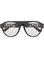 Versace Eyewear lunettes de soleil à motif Greca - Noir