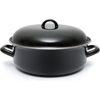 CasaLupo Emaille Braadpan 22 cm Zwart