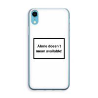 Alone: iPhone XR Transparant Hoesje