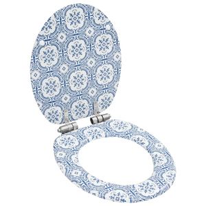 VidaXL Toiletbril met soft-close deksel porselein mdf