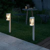 Staande witte tuinlamp E27 fitting Nordlux Coupar