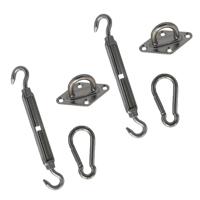 Schaduwdoek ophangaccessoires set - 6-delig - luifel/hangmat bevestiging Schaduwdoek ophangaccessoires set - 6-delig - luifel/hangmat bevestiging