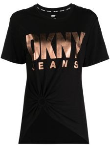 DKNY t-shirt en coton mélangé à logo imprimé - Noir