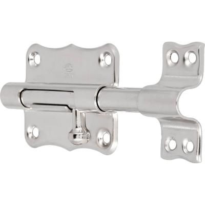 AMIG Schuifslot - staal - 7 x 5.6 cm - vernikkeld - zilver - deur - poort - plaatgrendel