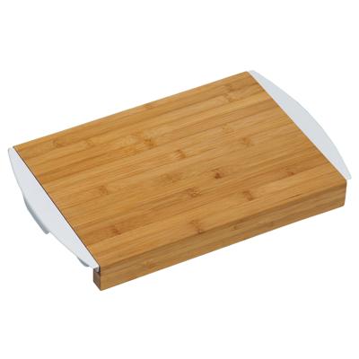Snijplank - 25 x 41 cm - bamboe hout - met opvangbakken - Verhoogde 2-in-1 snijplank