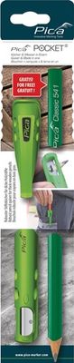 Pica Koker | voor lood-/markeerstift | met spitsmes | met 1 steenhouwerspotlood | 1 stuk - 505/02 - 505/02