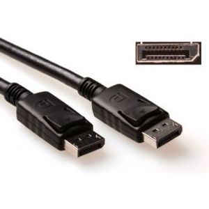 ACT 3 meter DisplayPort kabel, male - male, power pin 20 aangesloten.