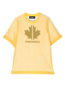 DSQUARED2 KIDS t-shirt à logo imprimé - Jaune