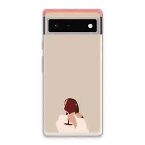 I drink wine: Google Pixel 6 Transparant Hoesje