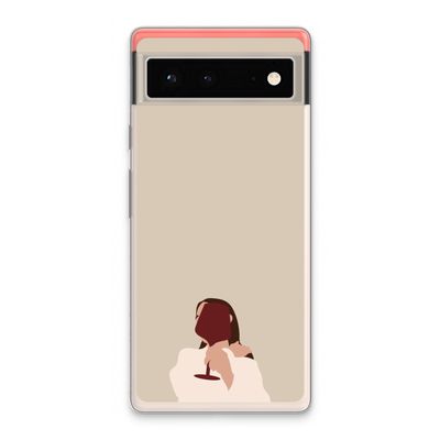I drink wine: Google Pixel 6 Transparant Hoesje