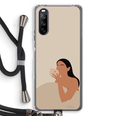Fresh coffee: Sony Sony Xperia 10 III Transparant Hoesje met koord