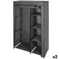 Kledingkast Max Home Donker grijs 105 X 160 X 44 CM 2 Stuks