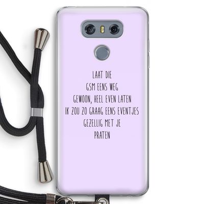 GSM: LG G6 Transparant Hoesje met koord