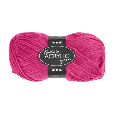 Creativ Company Acrylgaren neon - neon roze, 50gr