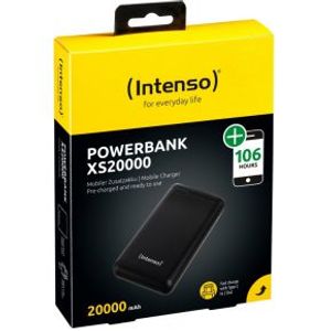 Intenso Powerbank XS20000 zwart 20000 mAh incl. USB-A to Type-C