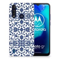 Motorola Moto G8 Power Lite TPU Case Flower Blue - thumbnail