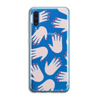 Hands pink: Samsung Galaxy A50 Transparant Hoesje
