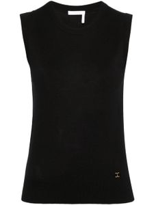 Chloé sleeveless wool knitted top - Noir