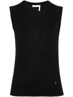 Chloé sleeveless wool knitted top - Noir - thumbnail