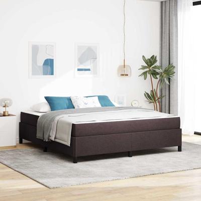 Boxspring bed Bruin 180 x 200 cm Stof, Engineered Hout
