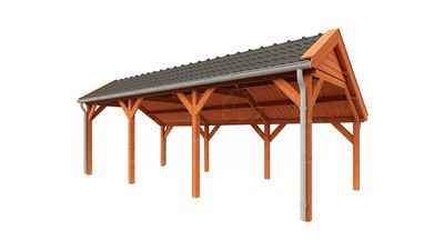 Trendhout Kapschuur de Deel 750x340 cm- Kapschuurdak- Onbehandeld lariks Douglas hout- Trendhout