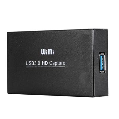 WIMI EC288 USB 3.0 HDMI 1080P Capture apparaat videogegevensstroom vak No hoeft te installeren stuurprogramma (zwart)