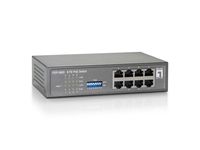 LevelOne FEP-0800 netwerk-switch Fast Ethernet (10/100) Power over Ethernet (PoE) Zwart, Grijs - thumbnail