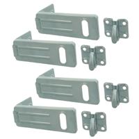 AMIG Overvalsluiting/kistoverval - 4x - voor hangsloten - 118 x 45mm - verzinkt staal