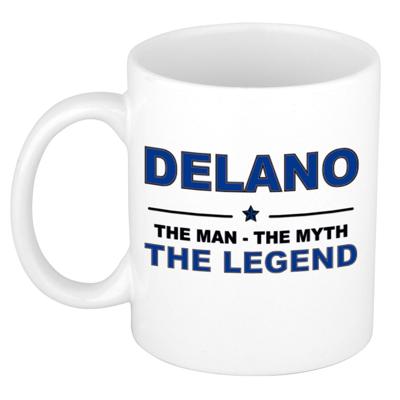 Delano cadeau mok - man myth legend - naam koffiemok - 300 ml - collega - vaderdag Delano cadeau mok - man myth legend - naam koffiemok - 300 ml - collega - vaderdag