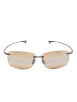 Maui Jim lunettes de soleil Hema à design sans monture - Marron