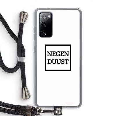 Negenduust vierkant: Samsung Galaxy S20 FE / S20 FE 5G Transparant Hoesje met koord