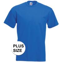 Fruit of The Loom Grote maten t-shirt - blauw - heren - voordelig - katoen - Herenkleding